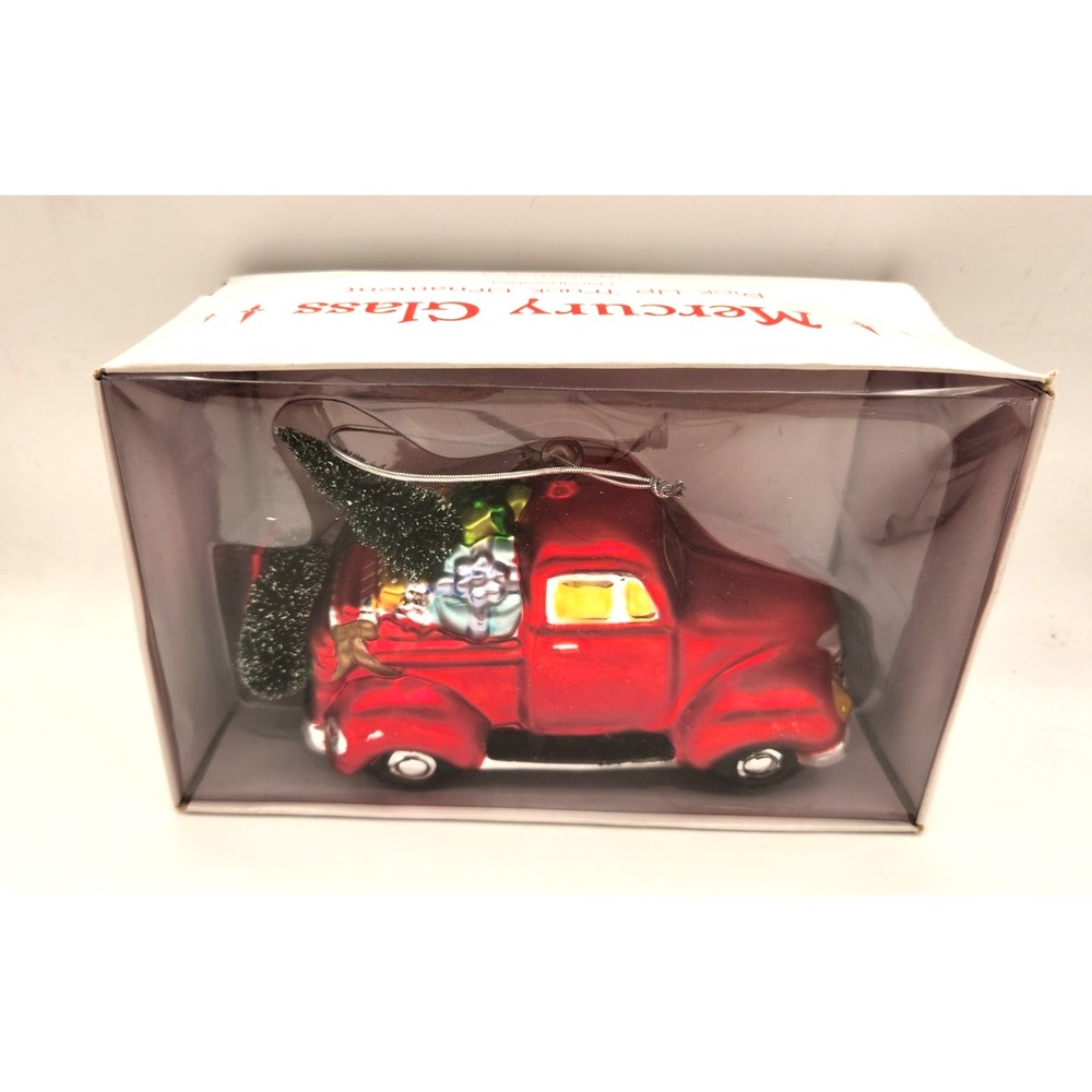 Department 56 PICKUP TRUCK Christmas Ornament Mercury Glass New in Box